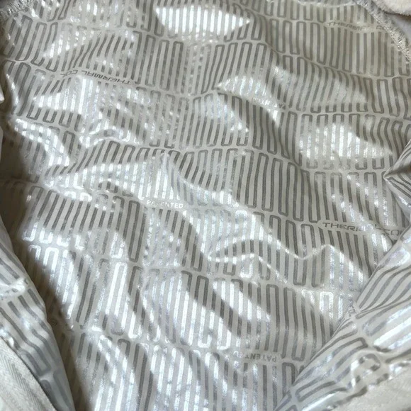 Columbia Quilted Fleece Hooded Vest Womens XL Cream Therma Coil Layering Outdoor - Picture 14 of 16